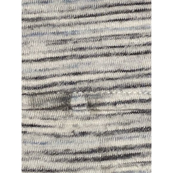 Loft Size XL White Black Gray Blue Stripes Boatneck Long Sleeve Tee - Picture 3 of 7